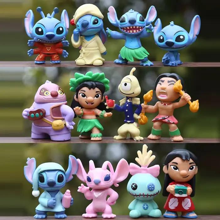 12 pièces/ensemble point Lilo figurine Anime dessin