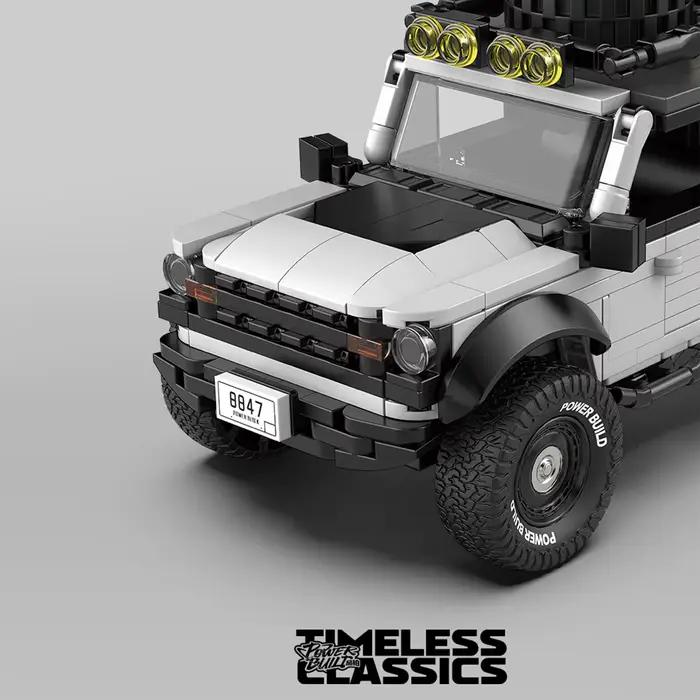 Véhicule tout-terrain PowerBuild blocs de construction classiques intemporels modèle de voiture de Camping avec boîte