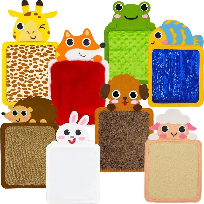 Tapis sensoriel sur le thème des animaux Montessori