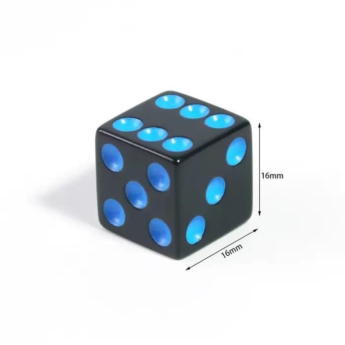 Dés d'angle carrés à 6 faces 16 mm D6 avec points standard pour jeux de société
