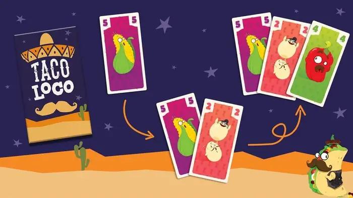 Taco Loco |   Jeu de cartes |   2-5 joueurs amusant jeu de fête en famille