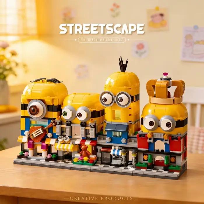 Jouet de puzzle interactif en blocs miniatures de 4 pièces