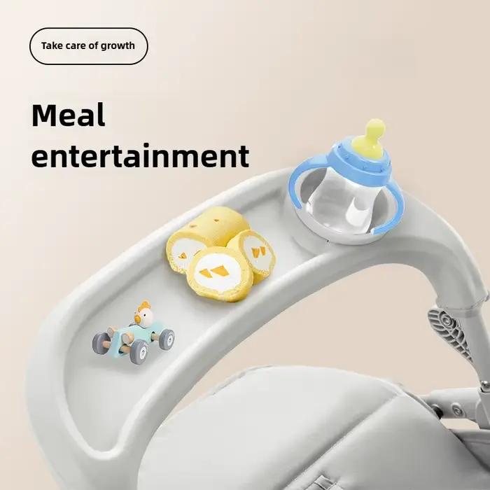 Poussette nouvellement améliorée avec chariot poussoir bidirectionnel à vue élevée qui peut s'asseoir et s'allonger