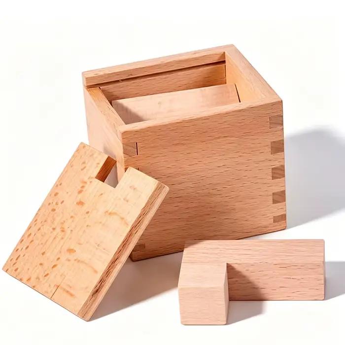Puzzle en bois mysterious labyrinth cadeau original forme géométrique test de qi jouet éducatif enfants adultes occasions spéciales