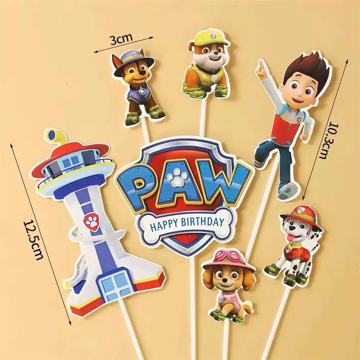 7 pièces/ensemble PAW patrouille chien équipe gâteau décoration Figurine ensemble garçons