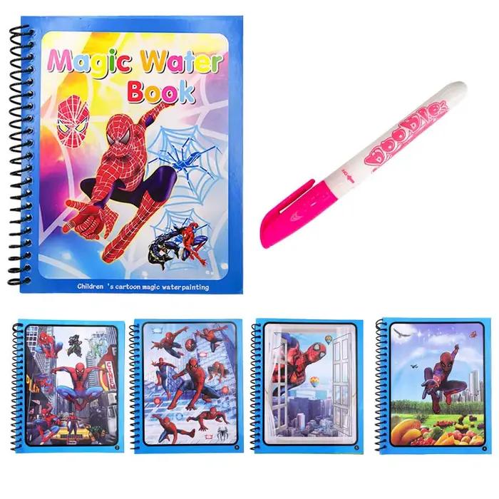 Disney Minnie Mickey peinture à l'eau dessin jouets Graffiti anime figurine aquarelle livre magique pour fille cadeau d'anniversaire