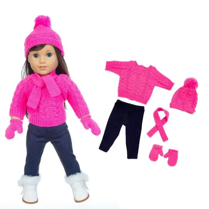 Ensemble pull de noël 2023 adapté à la poupée American Girl