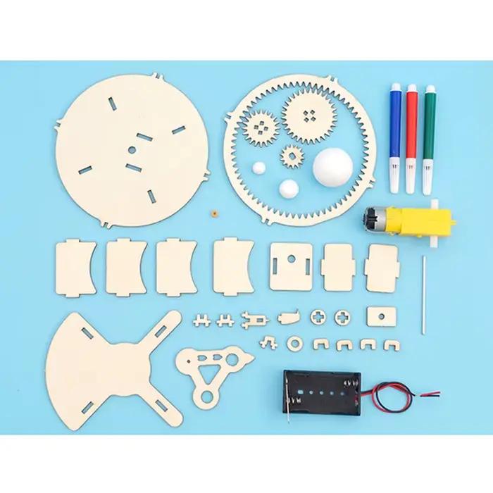 Système solaire en bois pour enfants modélisation astronomie puzzle kit éducatif occasions spéciales