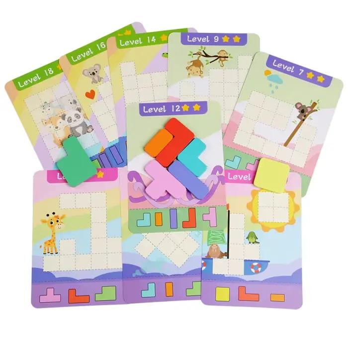Jouet de puzzle éducatif en bois