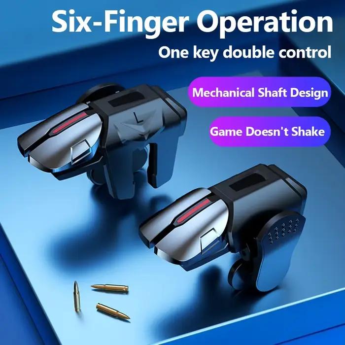 1-10 paires G21 déclencheur de jeu pour téléphone portable manette de jeu Joystick 6 doigts objectif tir e-sports jeu bout des doigts pour contrôleur de jeu PUBG