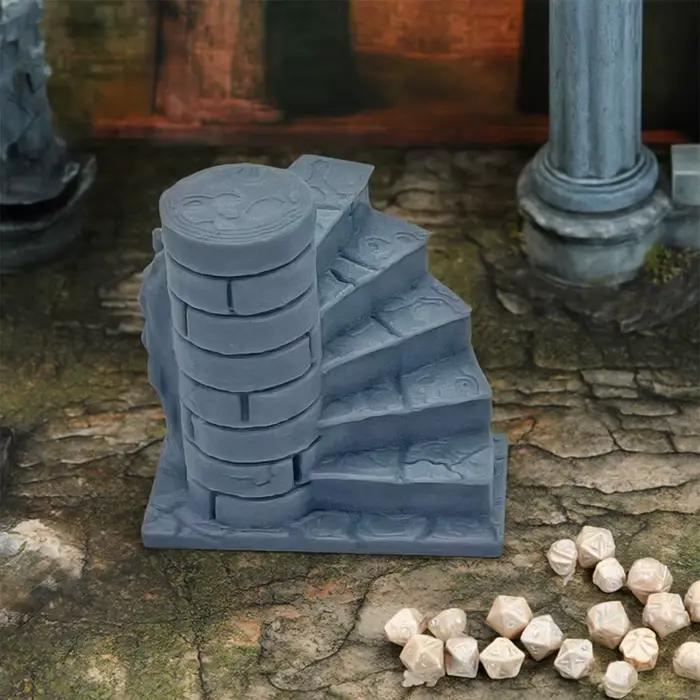 Terrain de jeu miniature Crypt Stairs Pathfinder Ruined Tomb Settlement pour Wargaming, D&D et jeux de rôle