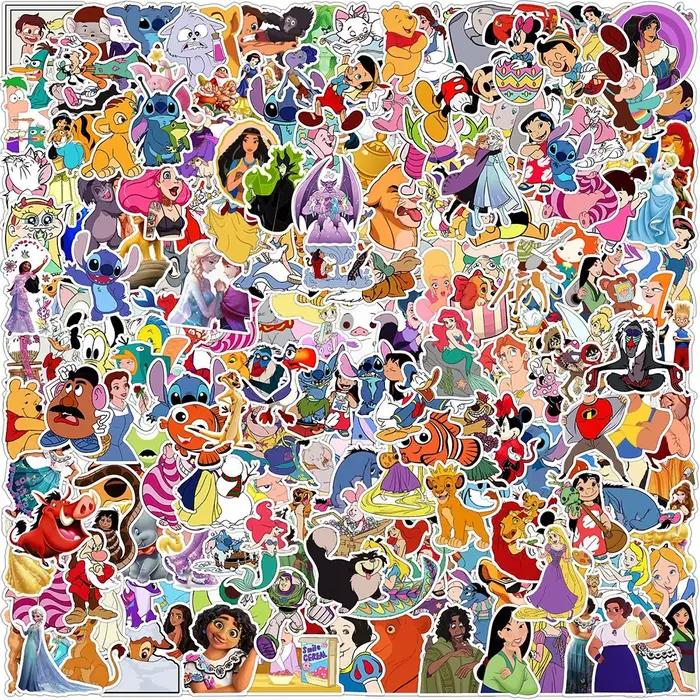 10/30/50/100/200 pièces Disney mignon mélange dessin animé Micky princesse autocollants ordinateur portable planche