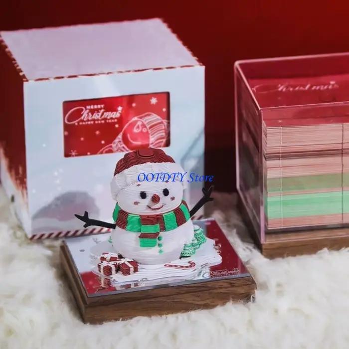 Calendrier bonhomme neige sculpté en papier déchirable 367A 2026