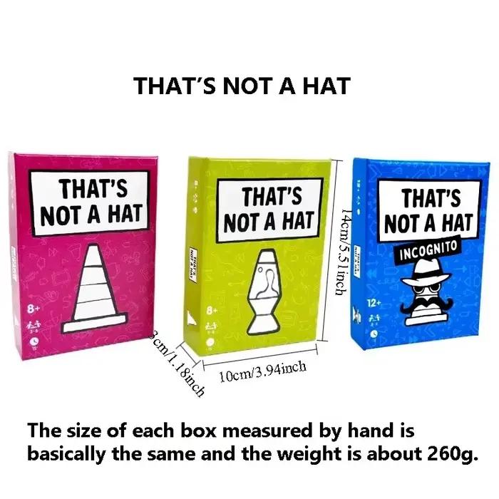 That’s Not A Hat Party Game Set, jeu de société de mémoire, cartes pour 3 à 8 joueurs, pour les rassemblements familiaux, cadeau interactif et amusant