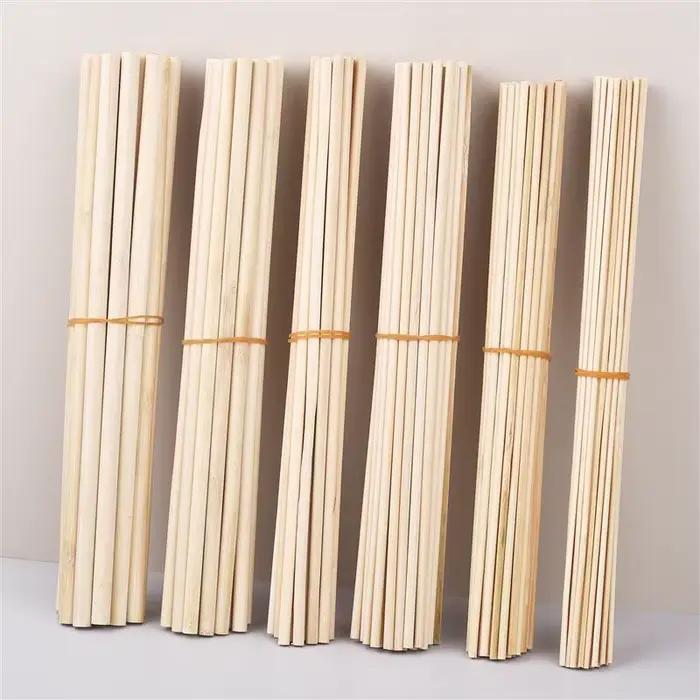 Bâton rond en bois pour l'artisanat, sucettes glacées alimentaires et fabrication de modèles de cheville, bricolage de chevilles durables, modèle de construction, outil de travail du bois
