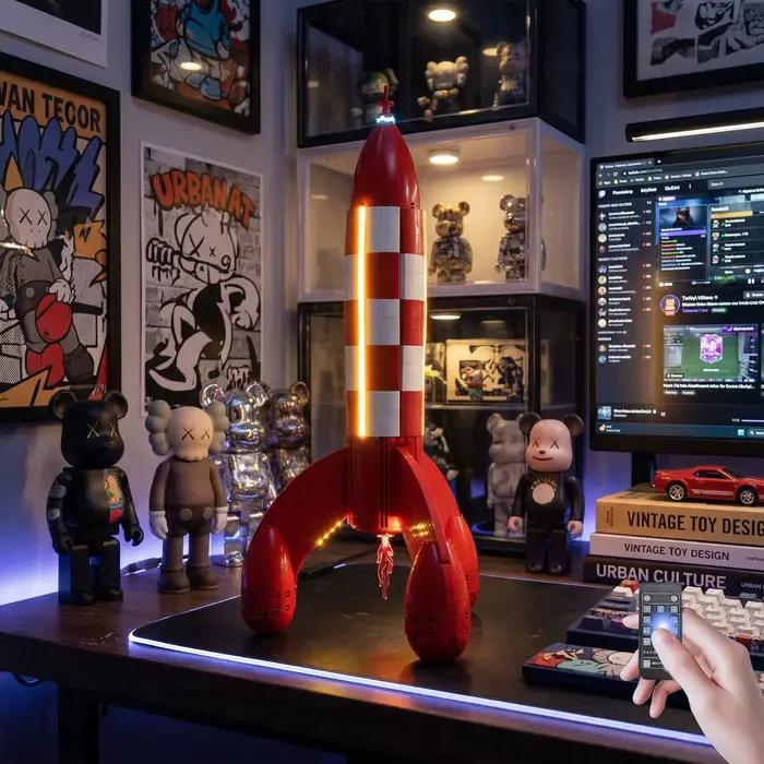 Kit d'éclairage LED pour blocs de construction LEGO Tintin Moon Rocket 21367