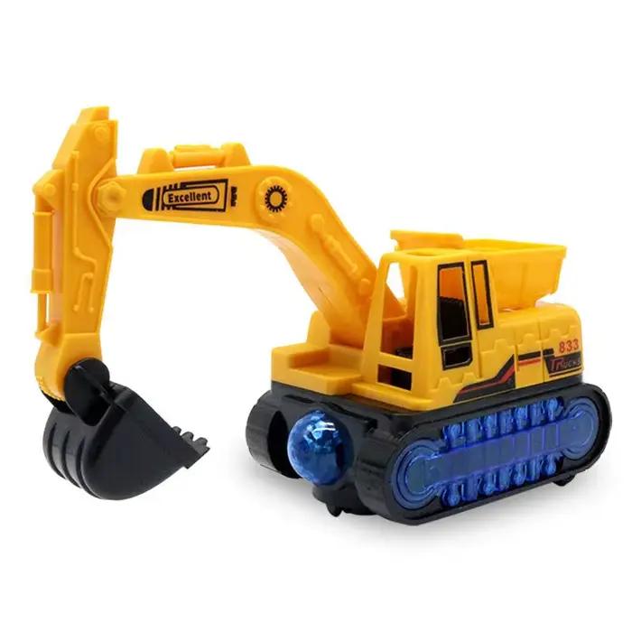 Jouet d'excavatrice électrique pour enfants, 1 pièce, avec sons et lumières interactifs pour les tout-petits