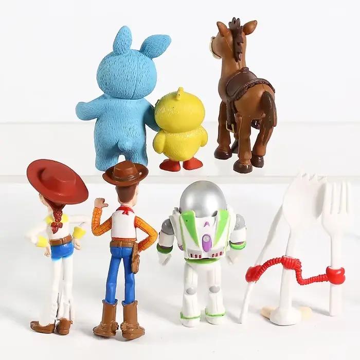 Disney – figurines en PVC Toy Story 4 Woody Jessie Buzz Lightyear Bullseye Forky Ducky Bunny