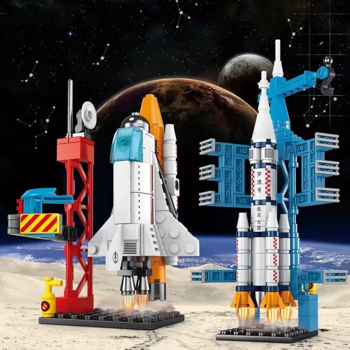 Puzzle Fusée Spatiale 107 Pièces Construction Blocs Bricolage Enfant Garçon Fille Occasions Spéciales