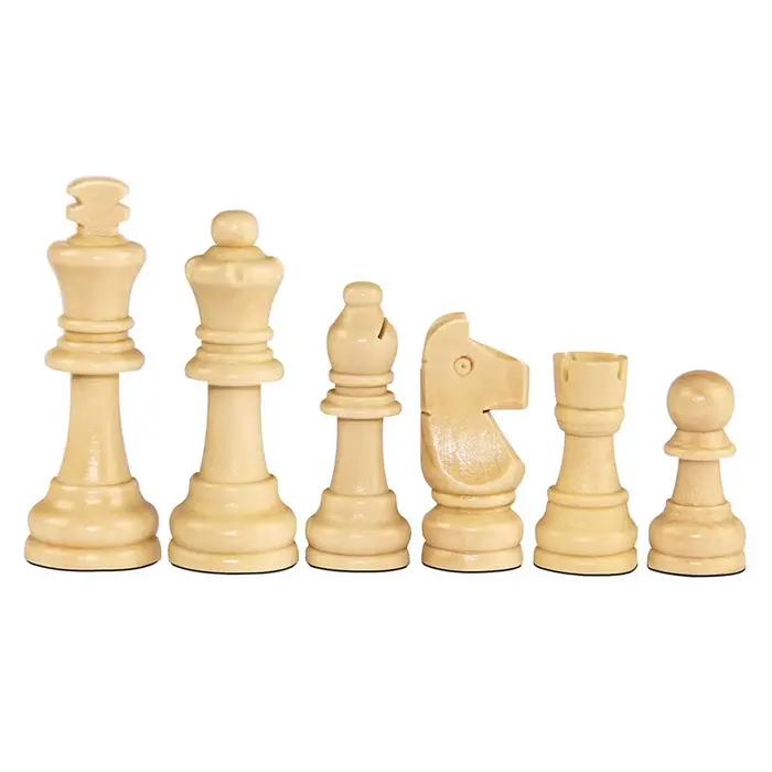 Pions d'échecs en bois standard de tournoi Staunton 32 pièces Jeu d'échecs Figurines de pions Pièces d'échecs uniquement pour le jeu d'échecs