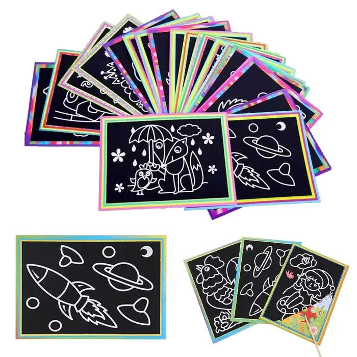 Peinture à gratter pour enfants