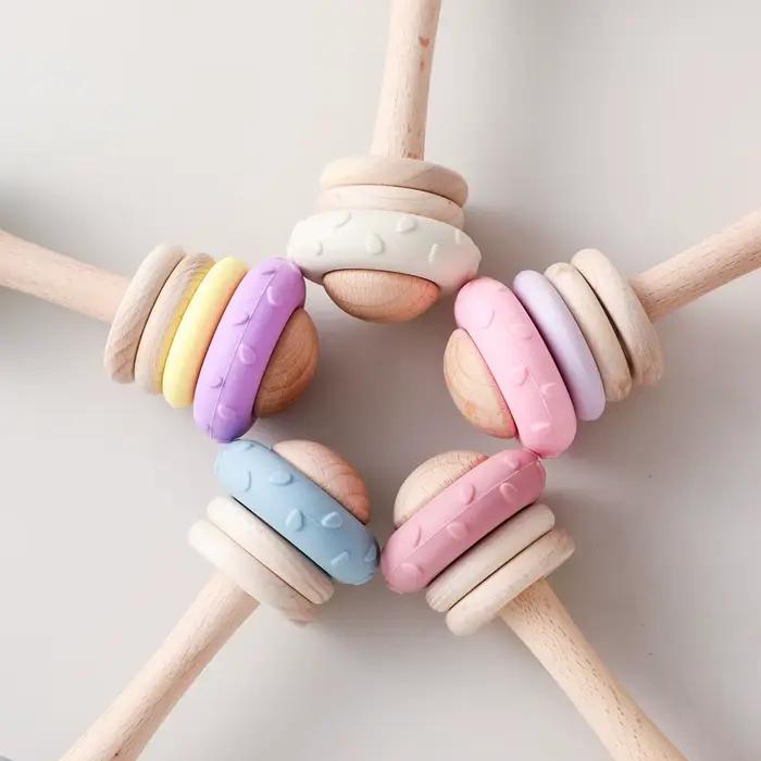 Jouet de dentition en silicone pour bébé – Hochet amélioré