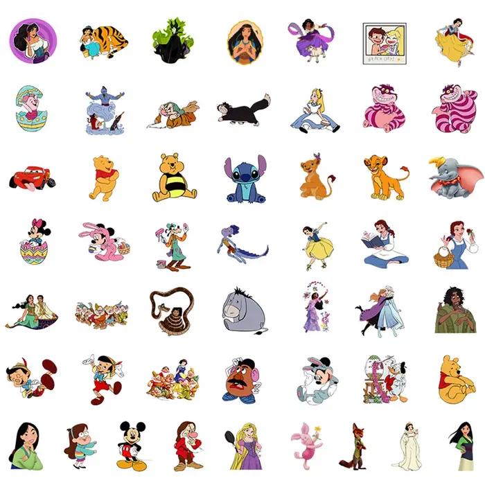 10/30/50/100/200 pièces Disney mignon mélange dessin animé Micky princesse autocollants ordinateur portable planche