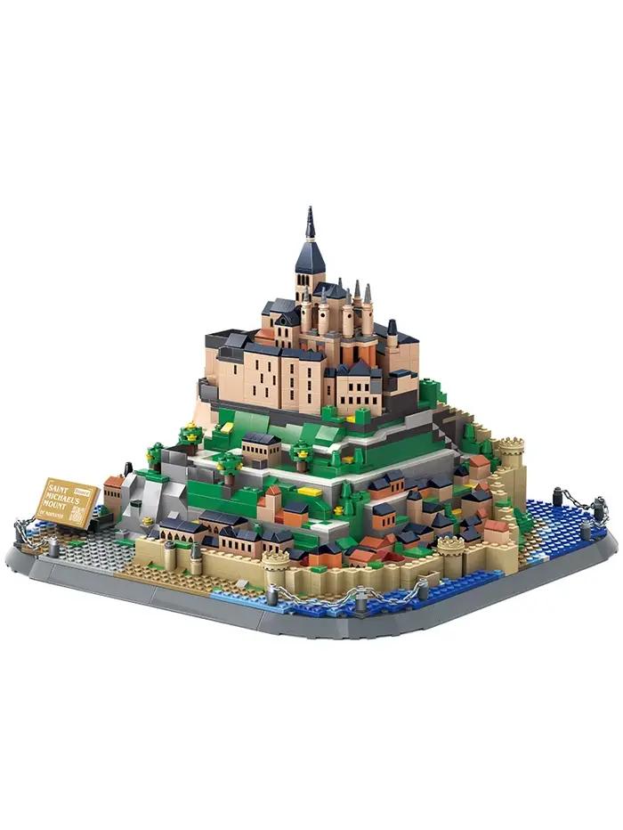 Modèle miniature MOC Mont Saint-Michel de 1392 pièces