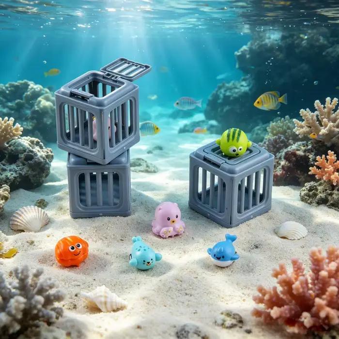 Jouets de plongée sous-marine, animaux flottants, ensemble de jouets de sauvetage, jeux aquatiques d'été pour garçons et filles, accessoires de piscine