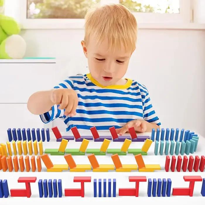 Double Six dominos ensemble divertissement jeu de voyage récréatif jouet points noirs