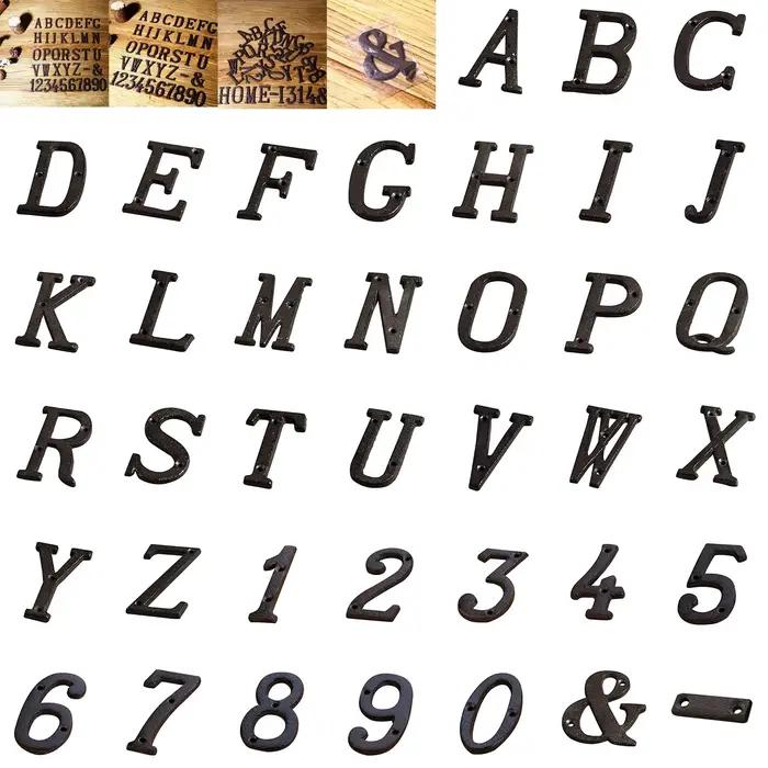 Numéros de lettres en métal de 0 à 9