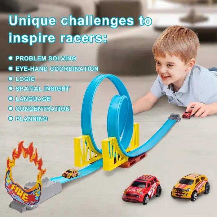 Jouet de piste de course de cascade pour enfants