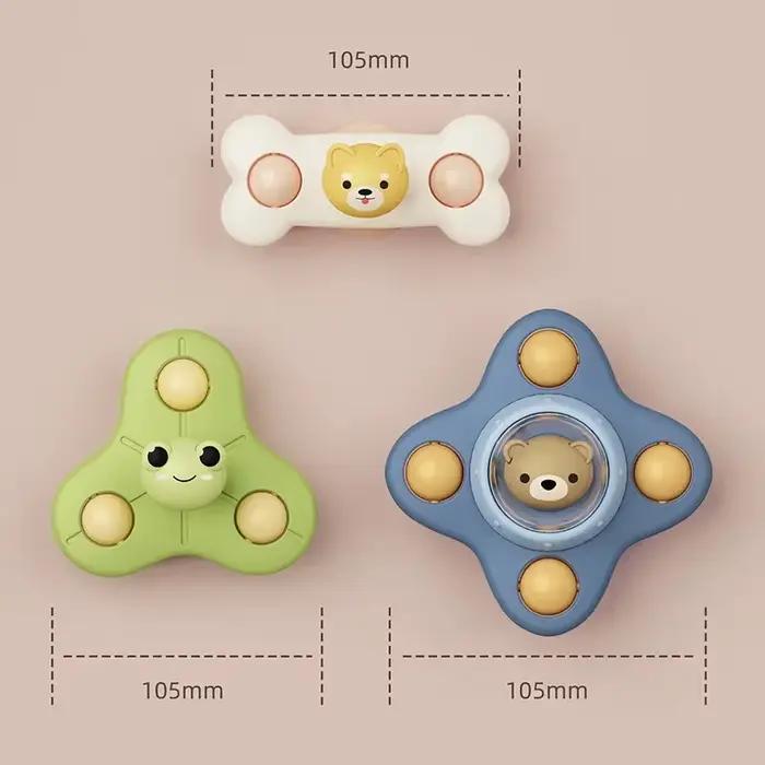 Jouets de bain macroupta ventouse spinner hochets de dessin animé éducatifs pour enfants cadeaux occassions spéciales 0-3 ans 3-6 ans