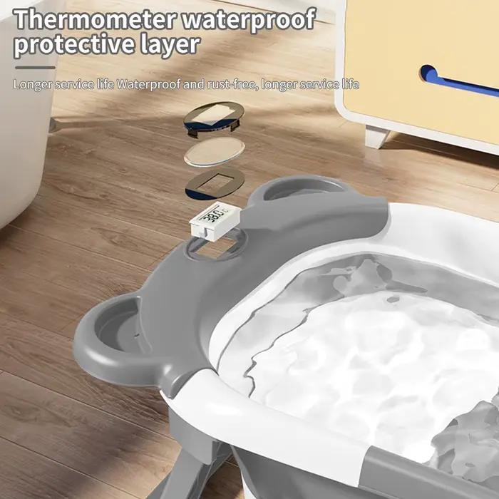 Baignoire pliable pour bébé avec thermomètre intégré