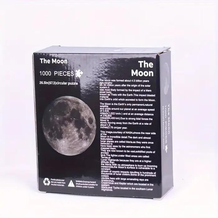 1000 pièces géant espace lune terre Puzzle Surface mate anti-poussière adulte