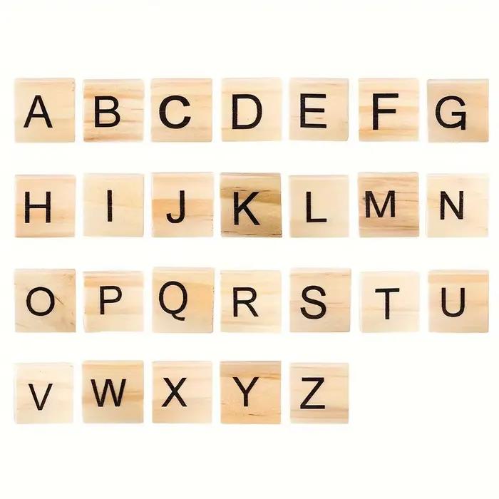 100 pièces de lettres en bois