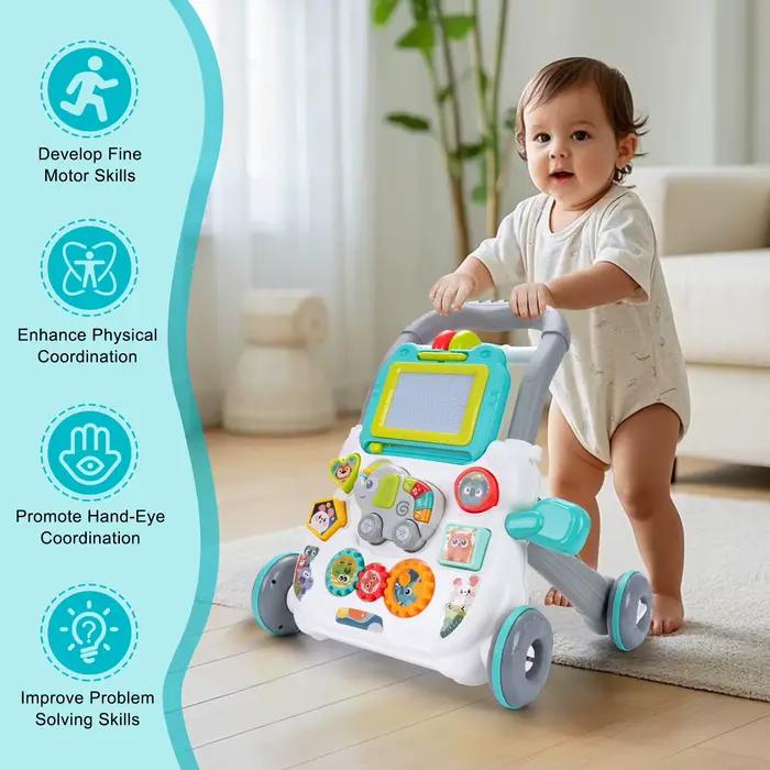 Jouets de marche pour bébé avec musique et tableau à dessin