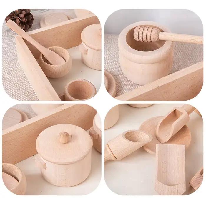 Montessori sensoriel éclairer Puzzle jouets ensemble simulé cuisine service à thé expérience familiale éducation