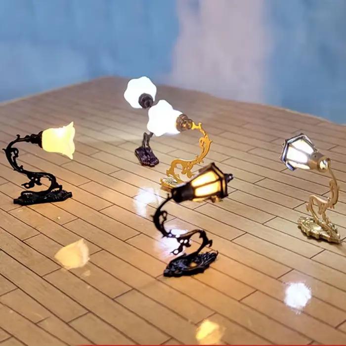2 pièces maison de poupée applique modèle jardin cour lustre Table de sable lumière LED