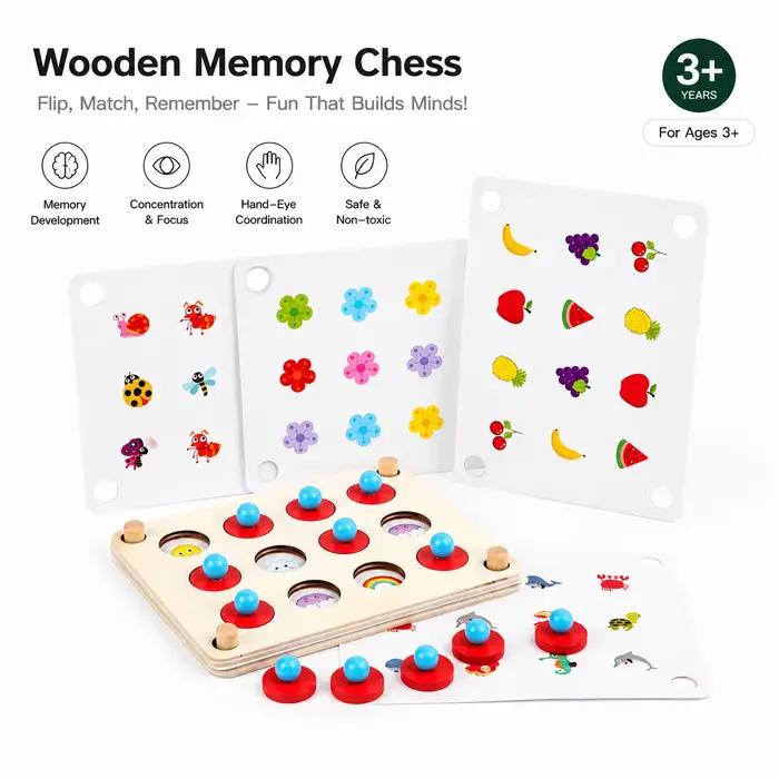 Échecs à mémoire de forme, jouets éducatifs pour enfants, formation à la Concentration, développement de la logique de réflexion, éducation Montessori