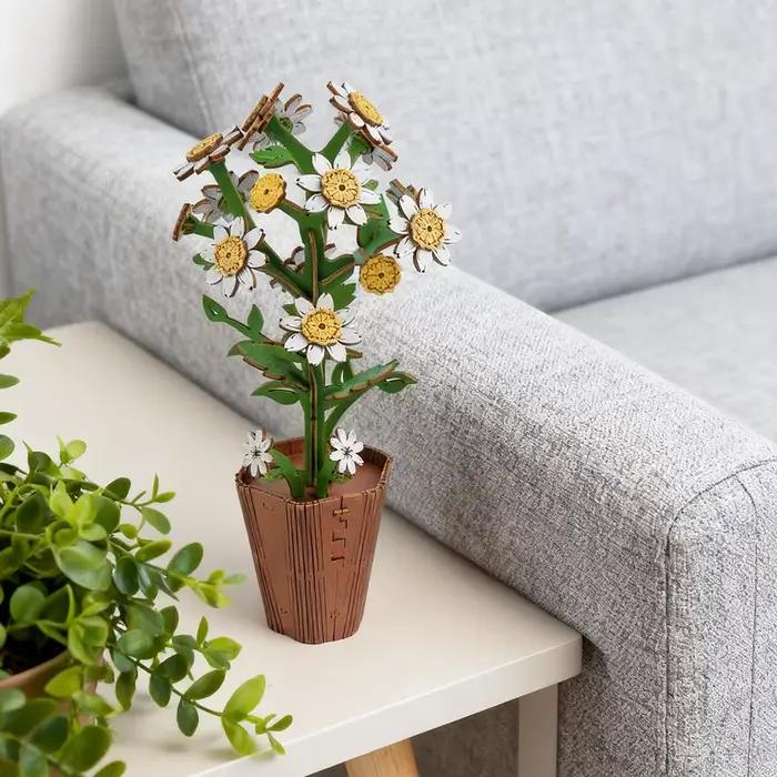 Puzzles en bois 3D, puzzle de fleurs