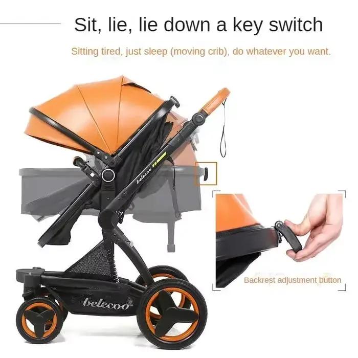 Poussette bébé 3 en 1 avec siège auto