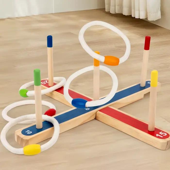 Jeu de anneaux en bois - Activité de groupe