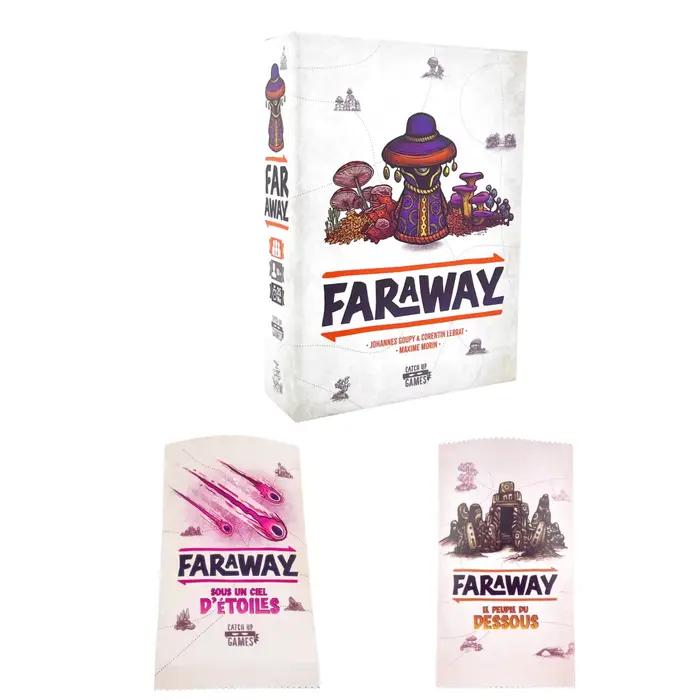 Jeu de société Faraway : Ensemble complet avec 2 extensions | Jeu