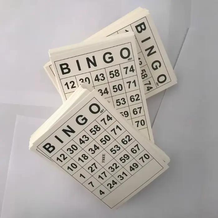 Cartes de jeu de Bingos jetables