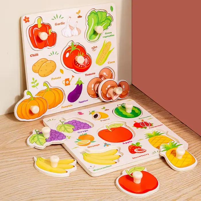 Puzzle en bois Montessori pour enfants