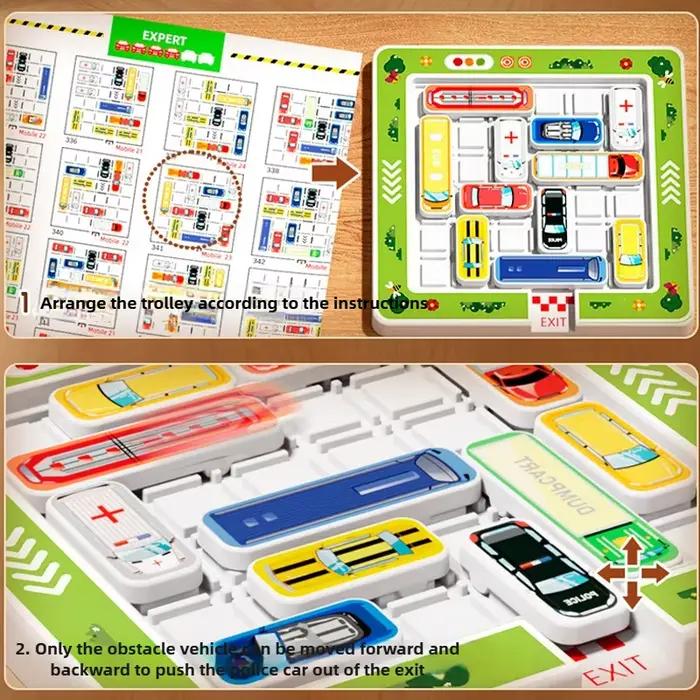 Jouets de puzzle pour enfants : Labyrinthe de voitures Huarong Road
