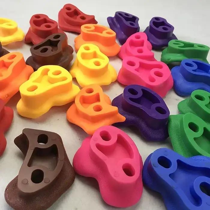Ensemble de pierres d'escalade murales en bois pour enfants, jouets de sport pour aire de jeux extérieure, prises d'escalade pour enfants, jeux d'entraînement physique amusants