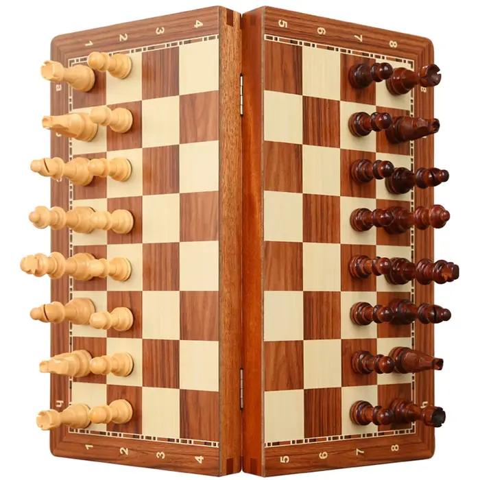 Jeu d'échecs de luxe en palissandre avec 2 reines supplémentaires – Jeu