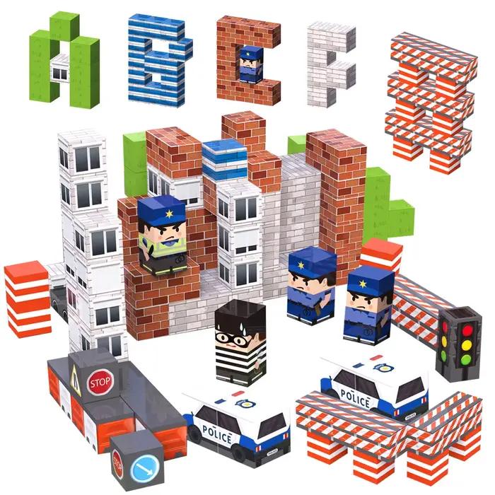 Blocs magnétiques d'apprentissage de puzzle